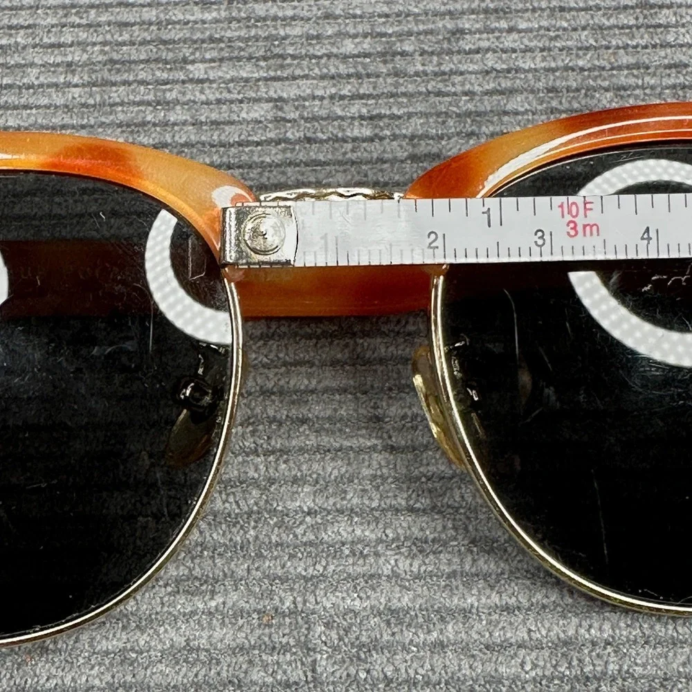 Crap‎ Eyewear The Nudie Club Polarized Y2K Sunglasses Orange Tortoise Gold 52-20